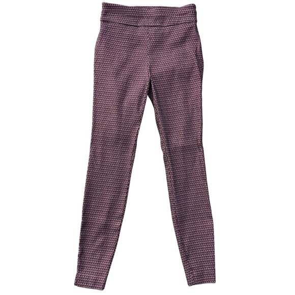 7th Avenue Design Studio New York & Company Women Patterned Maroon/Black Stretch - Picture 1 of 14